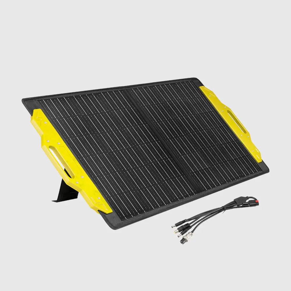100W Monocrystalline Foldable Solar Panel with Handle and Kickstand