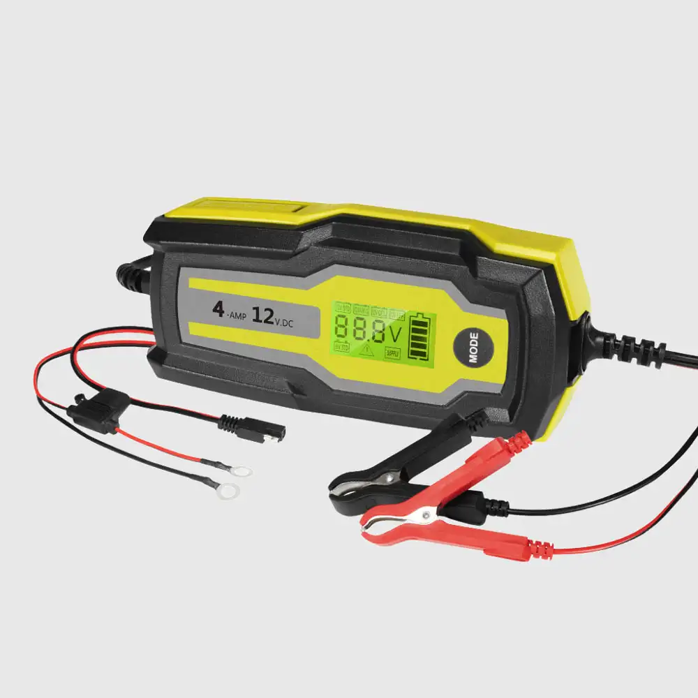 4A 6V/12V AC-DC Battery Charger with LCD Display